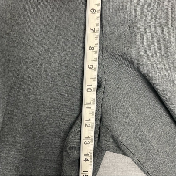 L.L Bean Wool Dress Pants Mens 36W Classic Fit Grey Flat Front - Picture 9 of 11